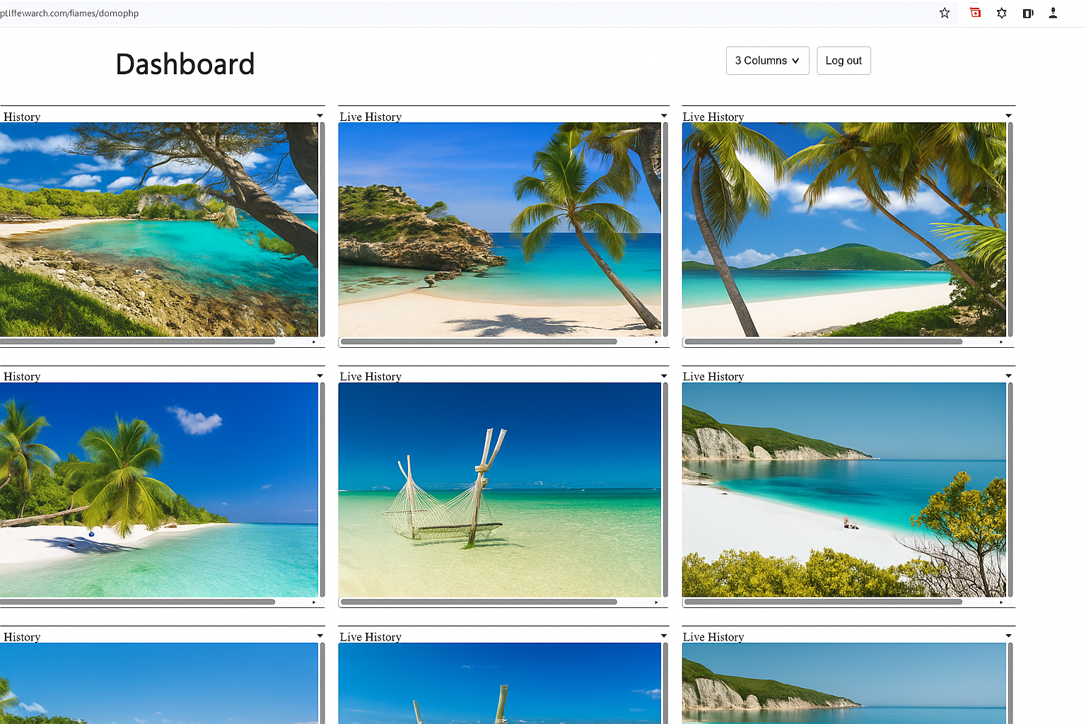 Wolfeye KMU-Dashboard mit Grid-Ansicht